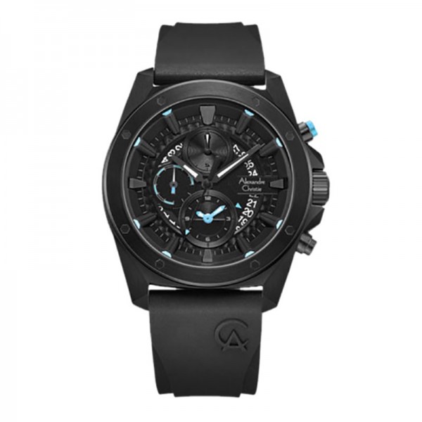 Alexandre Christie AC 6594 Black Blue Rubber MCREPBALB